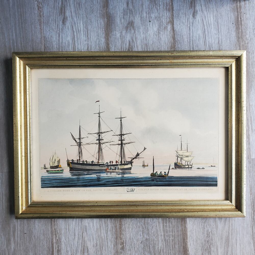 A Collier With A View Of The South Foreland Framed Print Art Wall Picture